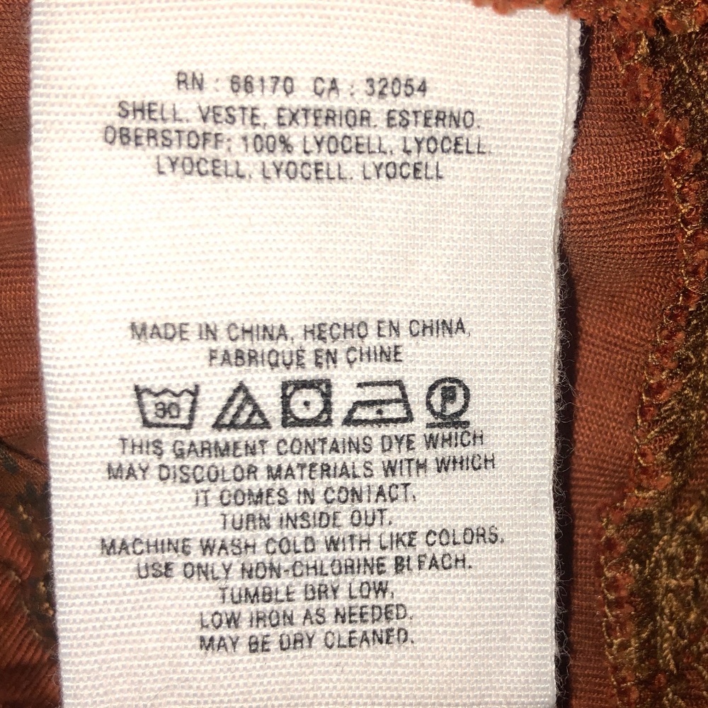 Anthropologie Rowan Embroidered Joggers brown orange (size XS) - Picture 10 of 11